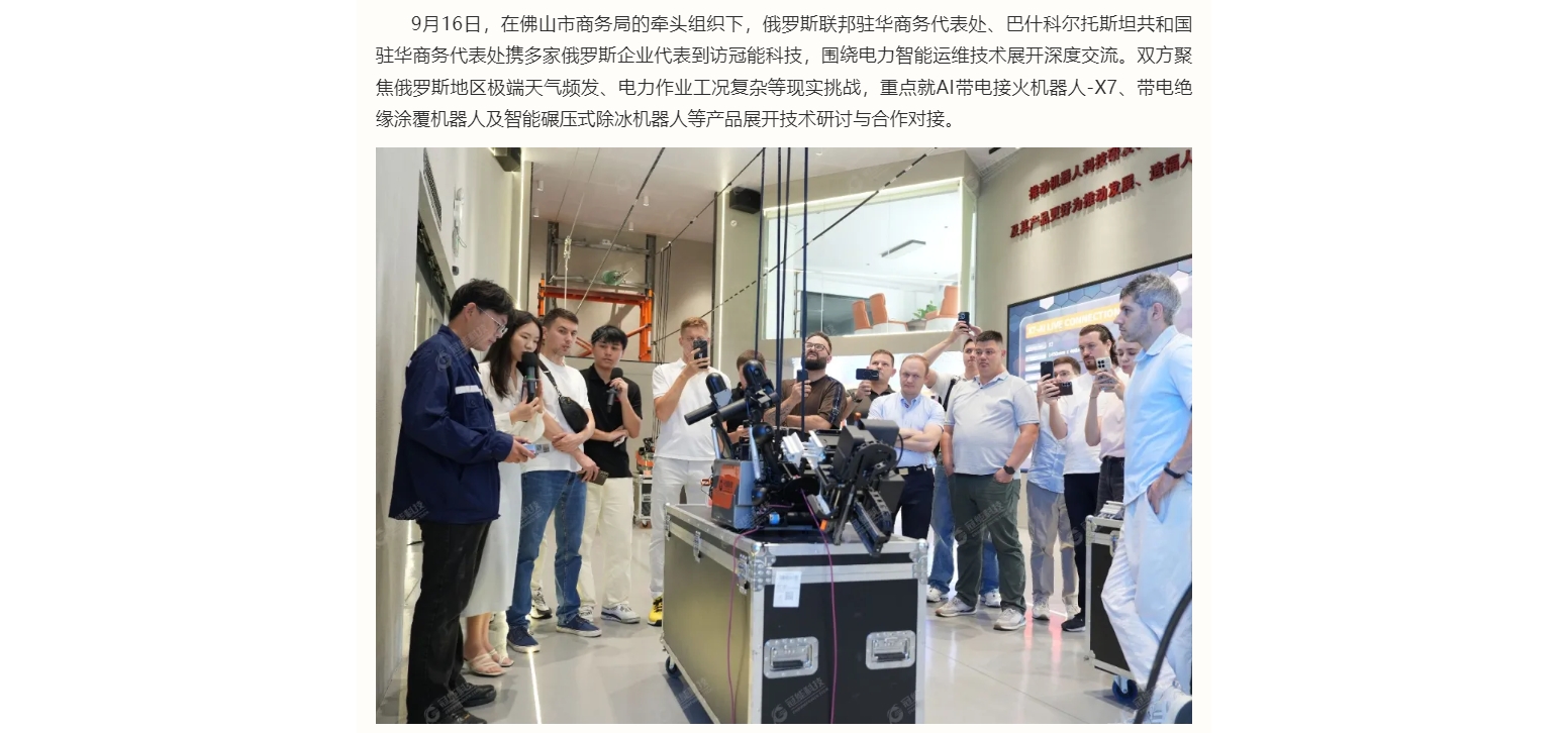 携手并进，共探电网运维新解：冠能科技与俄罗斯企业代表再启技术对话